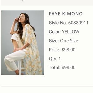 Anthropologie kimono in great condition!